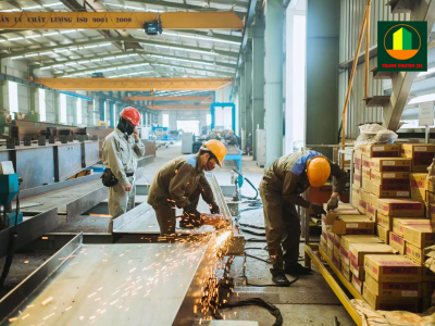Quy trình gia công kết cấu thép - Công ty xây dựng Trung Nguyên 