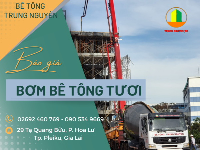 Giá bơm bê tông tươi gia lai - Trung Nguyên