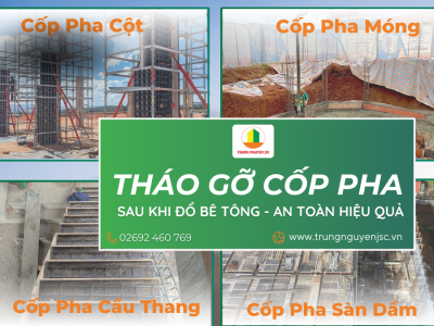 Tháo dỡ cốp pha sau khi đổ bê tông – An toàn, hiệu quả