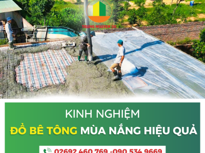 Kinh nghiệm Đổ Bê Tông Tươi Mùa Nắng Hiệu Quả