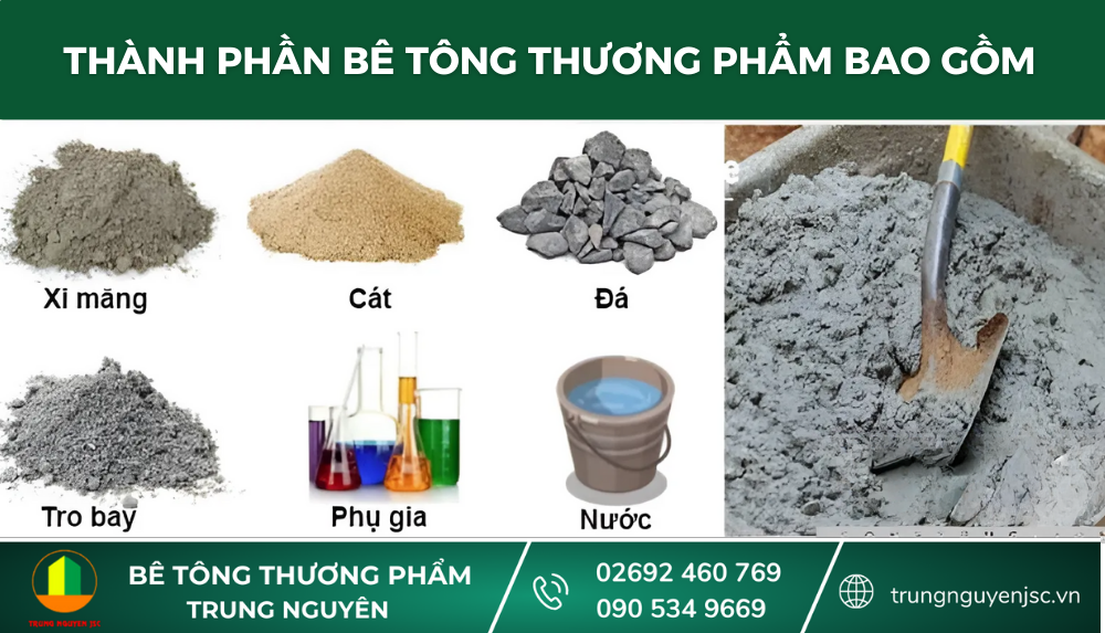 Tiêu chuẩn nguyên vật liệu đầu vào - Tại bê tông thương phẩm Trung Nguyên