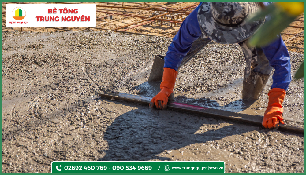 Bê tông trộn sẵn cho công trình Trung Nguyên 