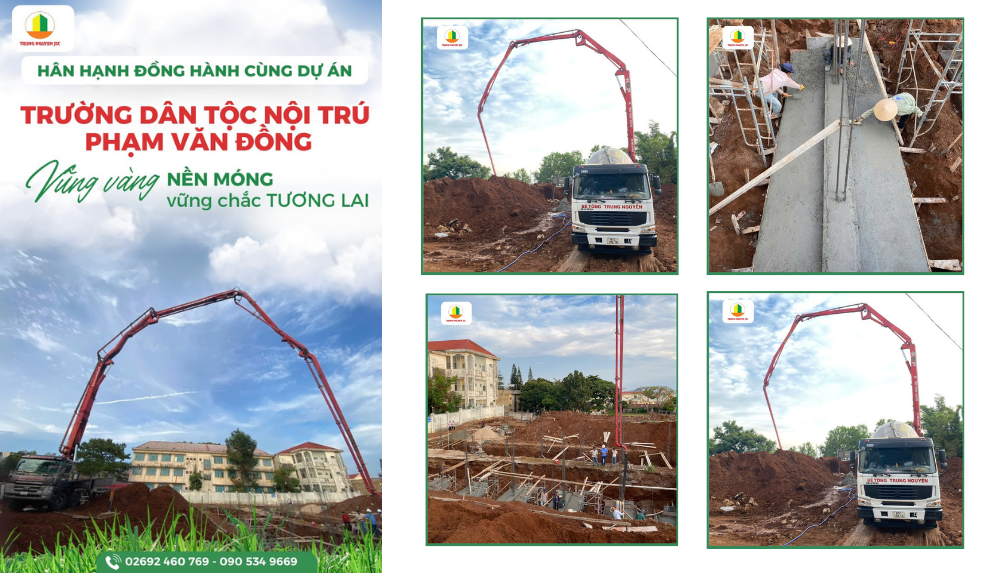 Bê Tông Trung Nguyên Đồng Hành Cùng Các Công Trình Trường Học Gia Lai