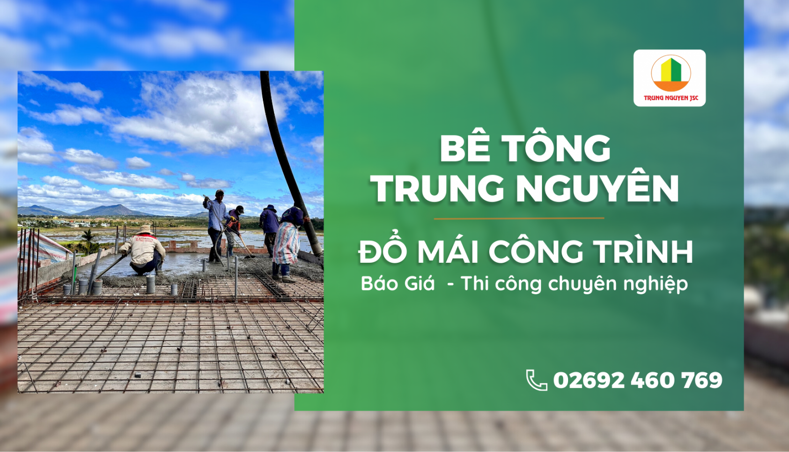 Giá bê tông tươi đổ mái - Bê tông Trung Nguyên 