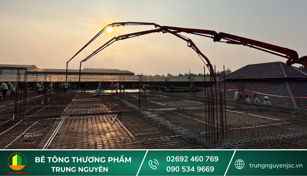 Bê tông Trung Nguyên - Đảm bảo hiệu suất & an toàn thiết bị bơm cần 