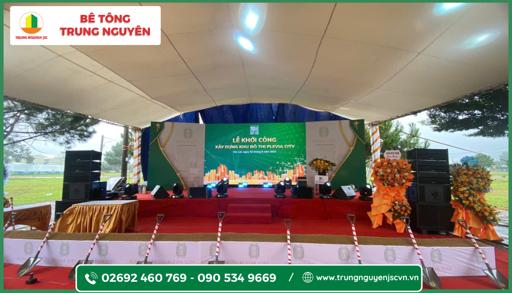 Bê Tông Trung Nguyên Đồng Hành Dự Án Plevia City - Khu Đô Thị Thông Minh Đầu Tiên Gia Lai
