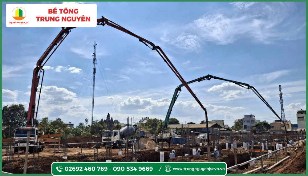 Hoàn thành đổ bê tông móng công trình Bệnh viện 331 – Gia Lai