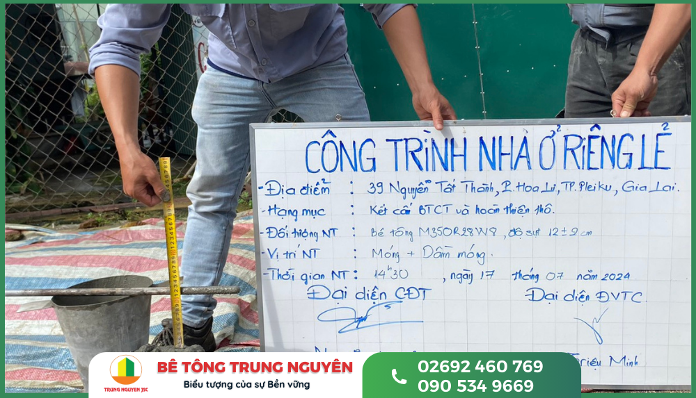 Đổ bê tông tươi mùa nắng nóng - Bê tông Trung Nguyên 