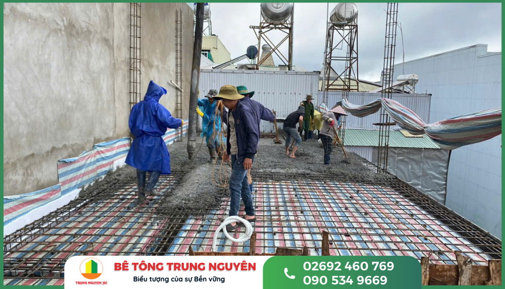 Đổ Bê Tông Sàn Dầm Bê Tông Trung Nguyên 