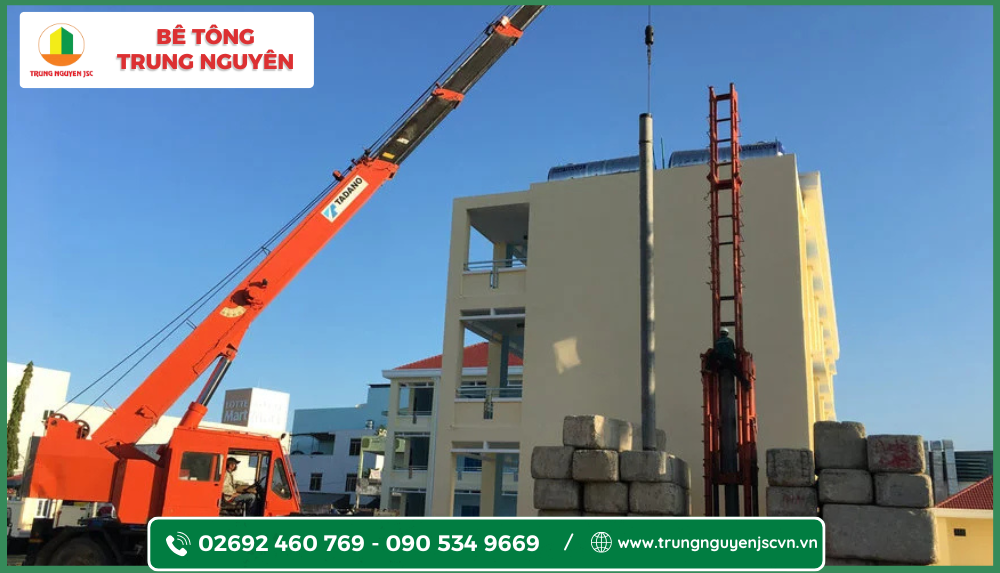 Ép Cọc Bê Tông Nhà Dân Dụng - Bê tông Trung Nguyên 