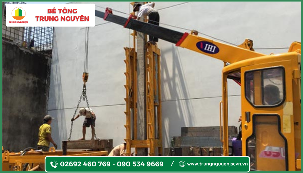 Ép Cọc Bê Tông Nhà Dân Dụng - Bê tông Trung Nguyên 
