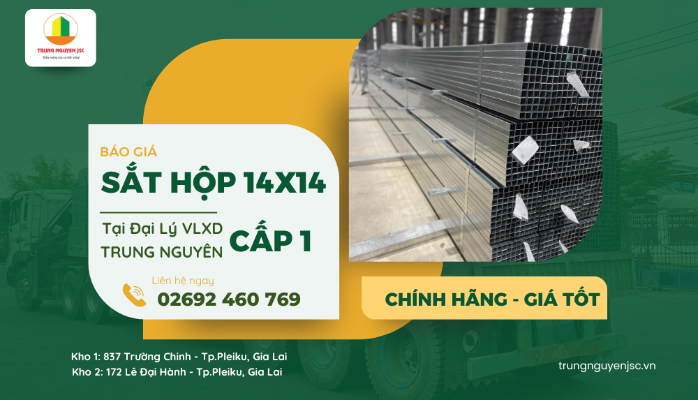 Giá sắt hộp 14x14 - Đại lý cấp 1 Hòa Phát Trung Nguyên