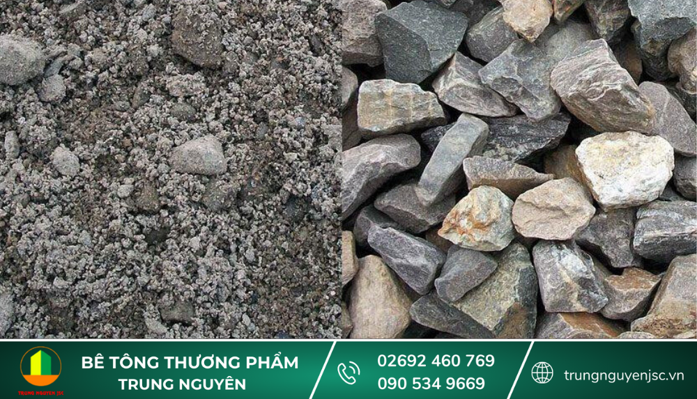 Nước và cốt liệu trong bê tông - Bê tông Trung Nguyên 